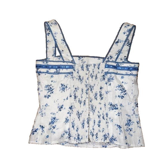 Reformation Eloise Linen Square Neck Tank Top Orlaya Medium A004686 - Picture 10 of 10